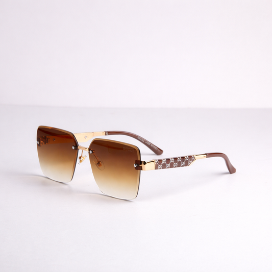 GUCCI Gold Rimless Sunglasses