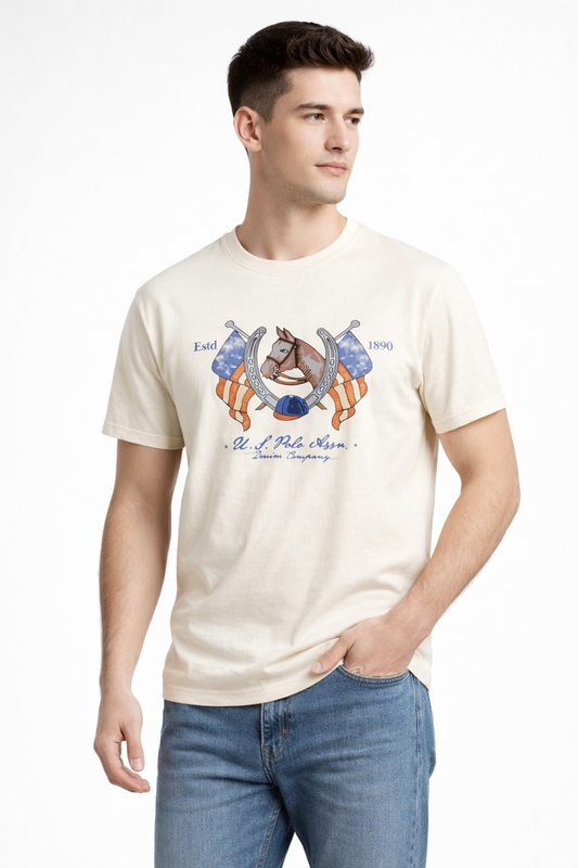 US POLO ASSN Round Neck Cotton  T-shirt