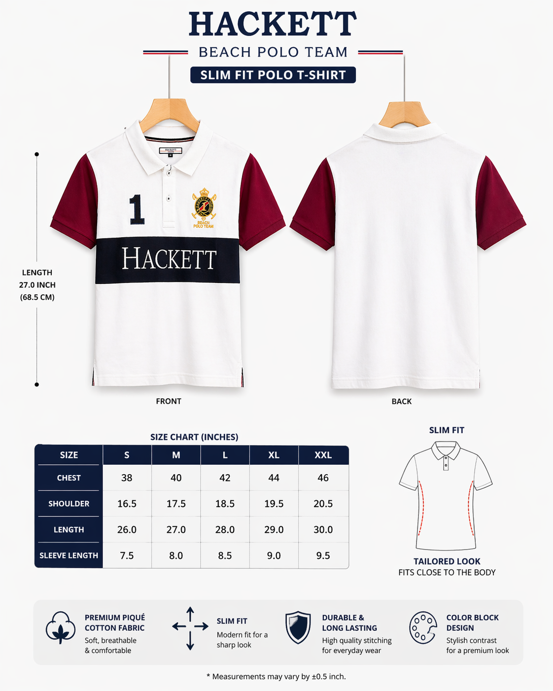 HACKETT Premium Cotton Polo T shirt