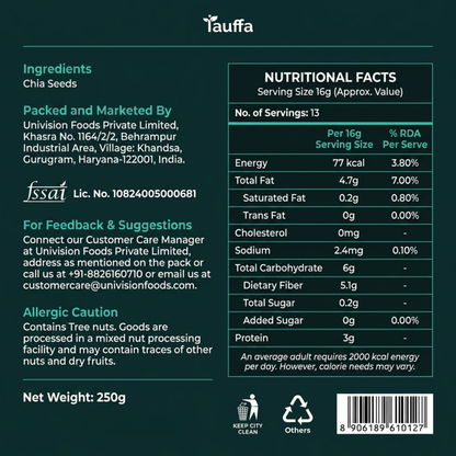 Tauffa Chia Seeds - 250g