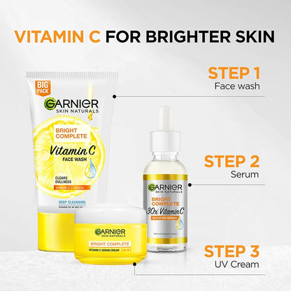 Garnier Skin Naturals Bright Complete Vitamin C Serum UV Cream - 45g