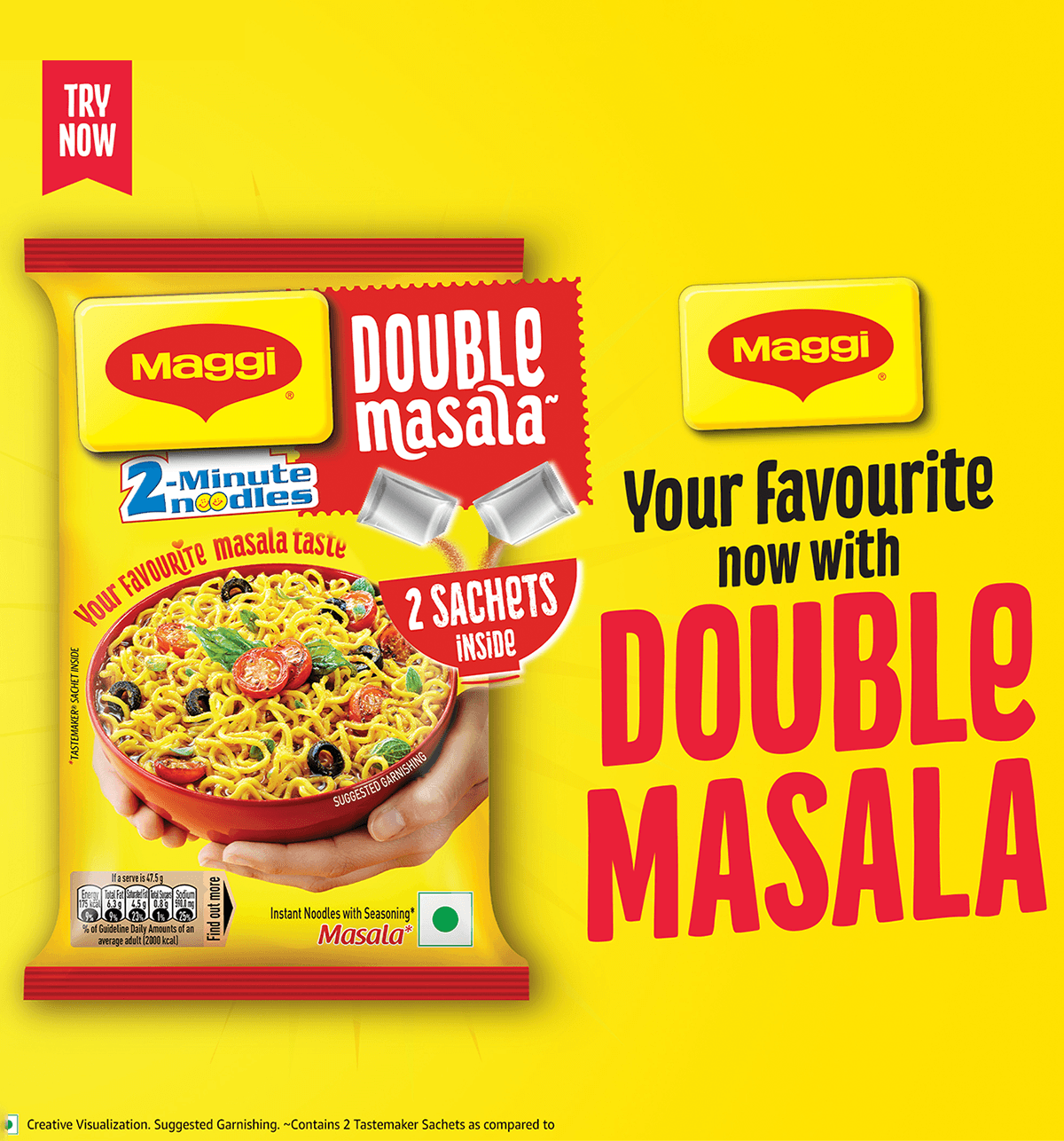 Maggie Double Masala Noodles - 95g