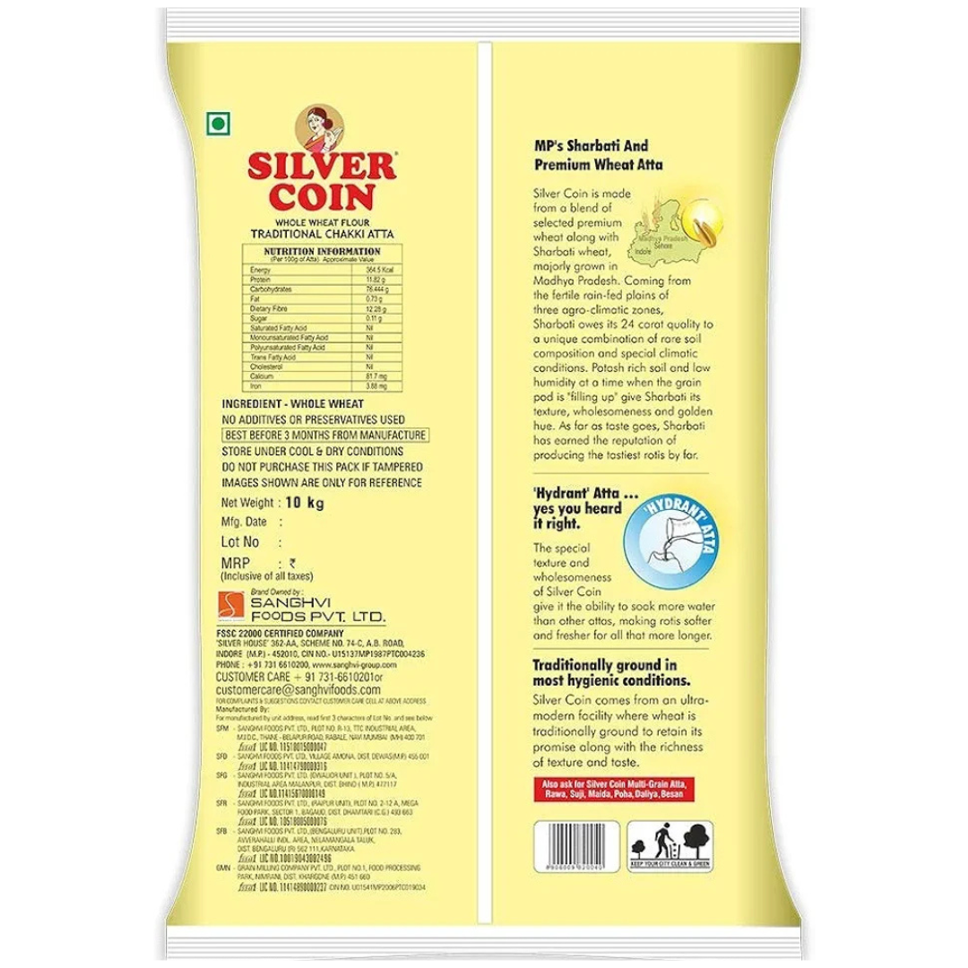 Silver Coin Traditional Chakki Atta -10kg