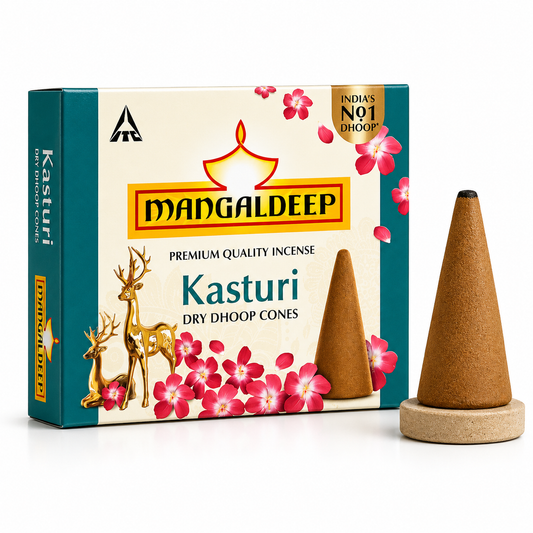 Mangaldeep Kasturi Dry Dhoop Cones - 25g