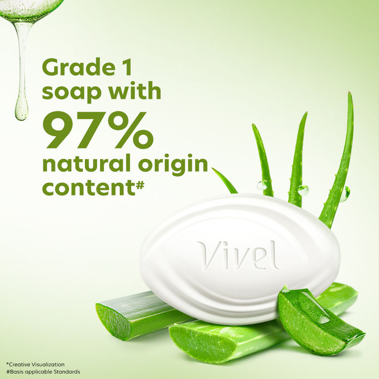 Vivel Aloe Vera Satin Soft Skin 1  Bathing Soap - 90g