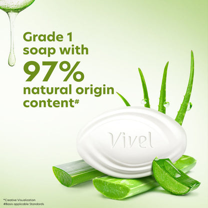 Vivel Aloe Vera Satin Soft Skin 1  Bathing Soap - 90g