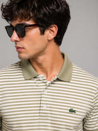 Lacost Cotton Stripe T- SHIRT