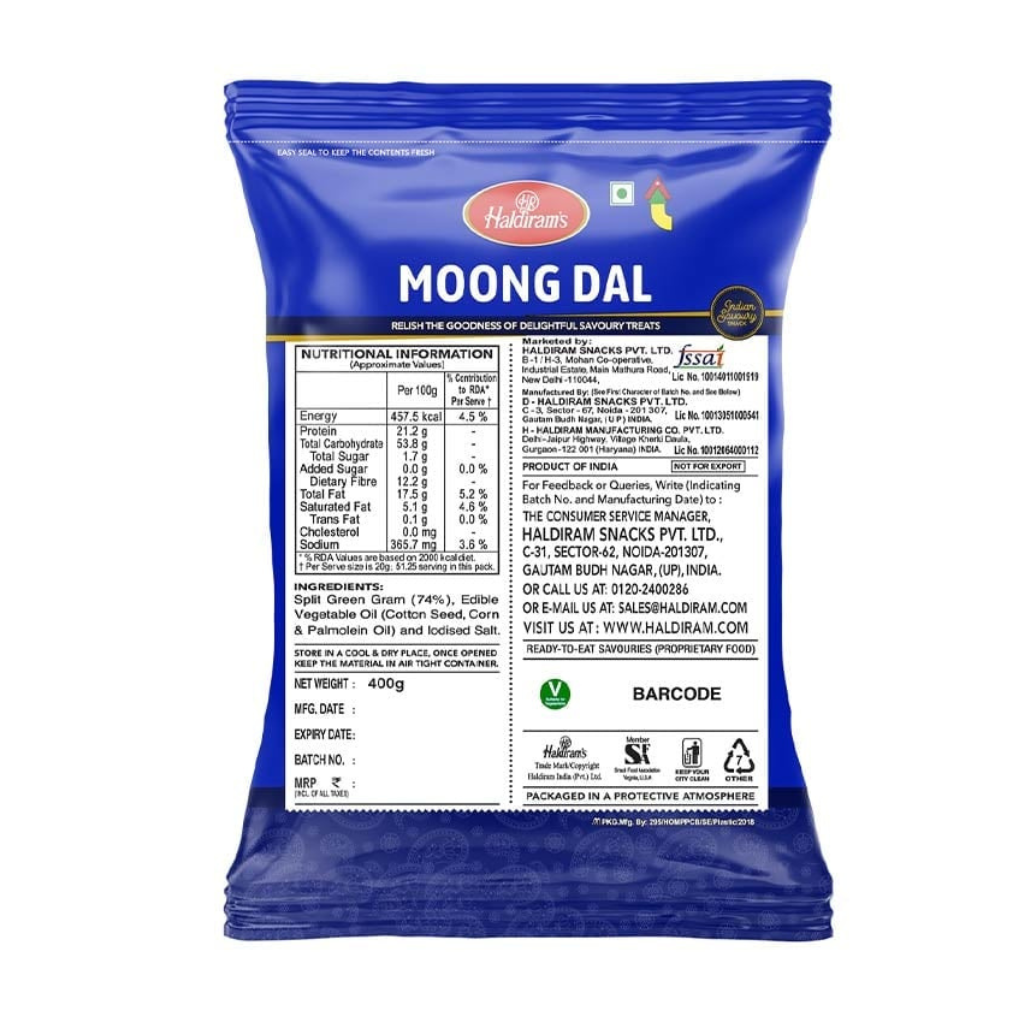 Haldiram's Moong Dal Namkeen - 400g