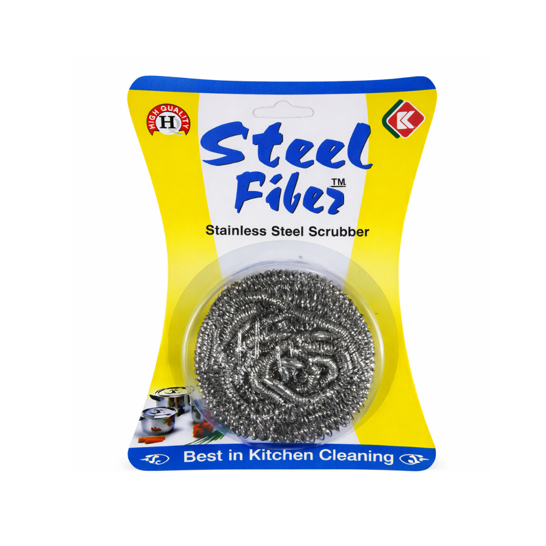 Steel Fibre Stainless Steel Scrubber For Kitchen - 1 N