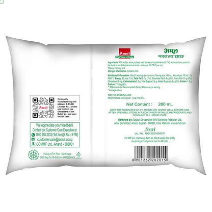 Amul Probiotic मसाला छाछ - 280ml