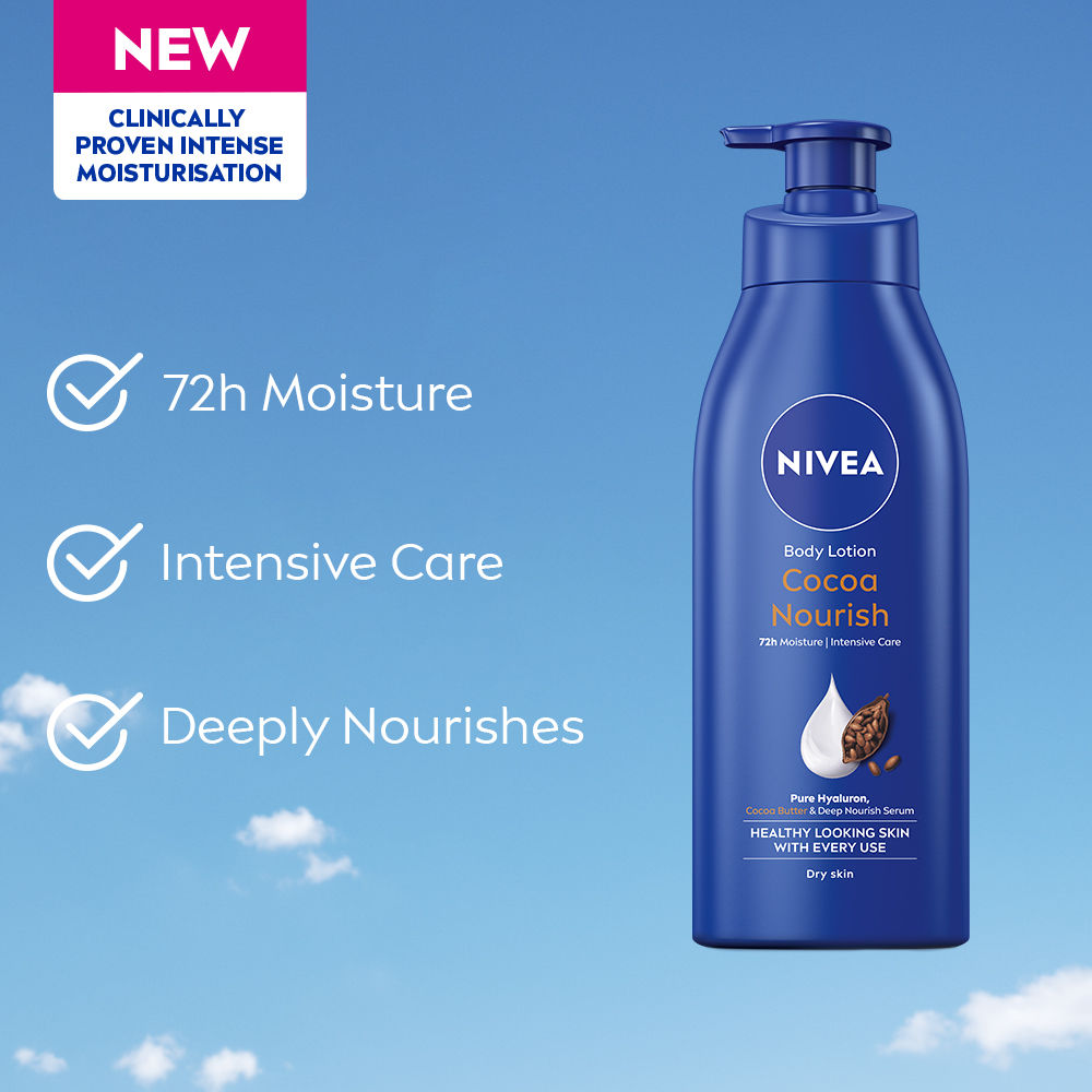 Nivea Cocoa Nourish Body Lotion with Deep Moisture Serum (400ml)