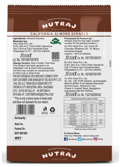 Nutraj California Almond - 500g
