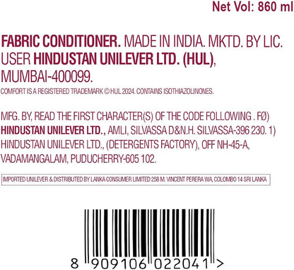 Comfort Lily Fresh Fabric Conditioner 860 ml Bottle
