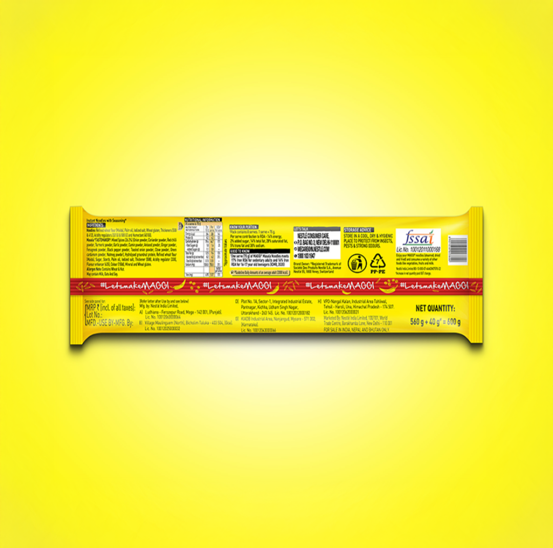 Maggi Masala 2 Minutes Instant Noodles Made With Quality Spices: 300gm