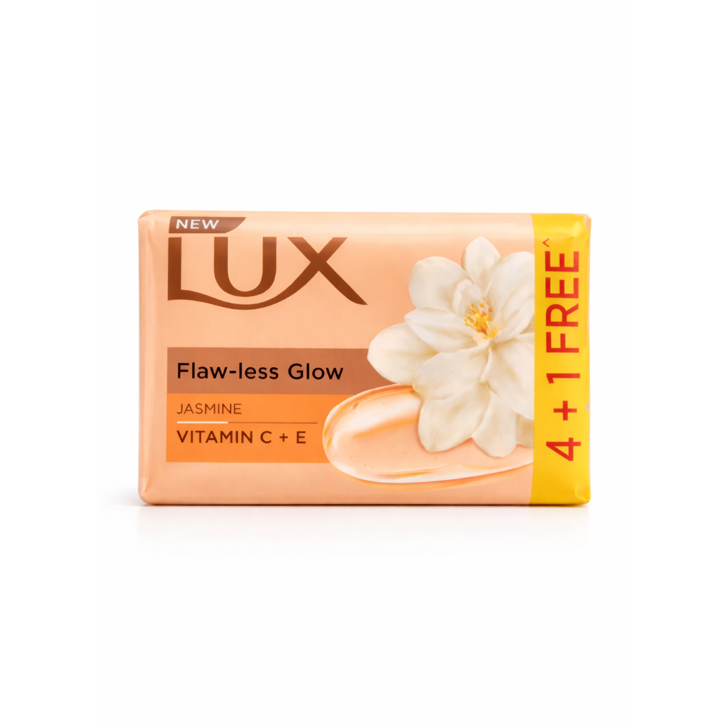 Lux Flaw-Less Glow Jasmine Bathing Soap - (Buy 4 Get 1 Free)