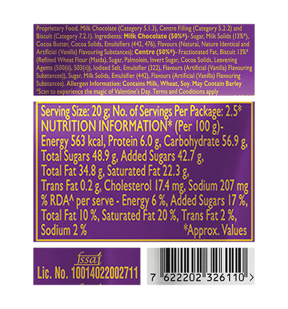 Cadbury Dairy Milk Silk Oreo Chocolate Bar Velentine Gift Pack - 55.5g