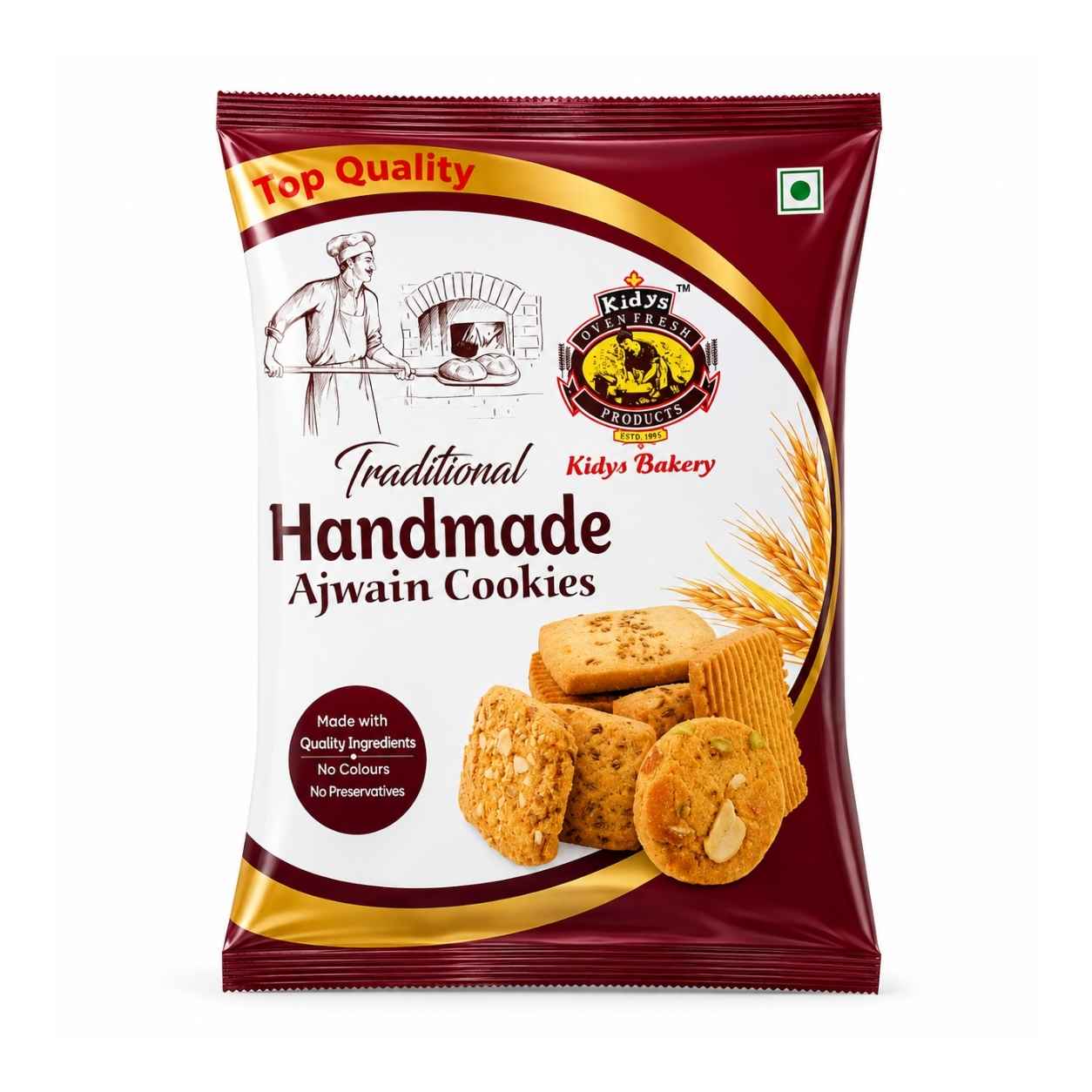 Kidys Handmade Ajwain Cookies - 400g