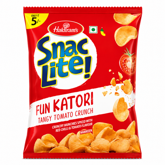 Haldiram's Snac Lite Tomato Crunch Soya Katori - 20g