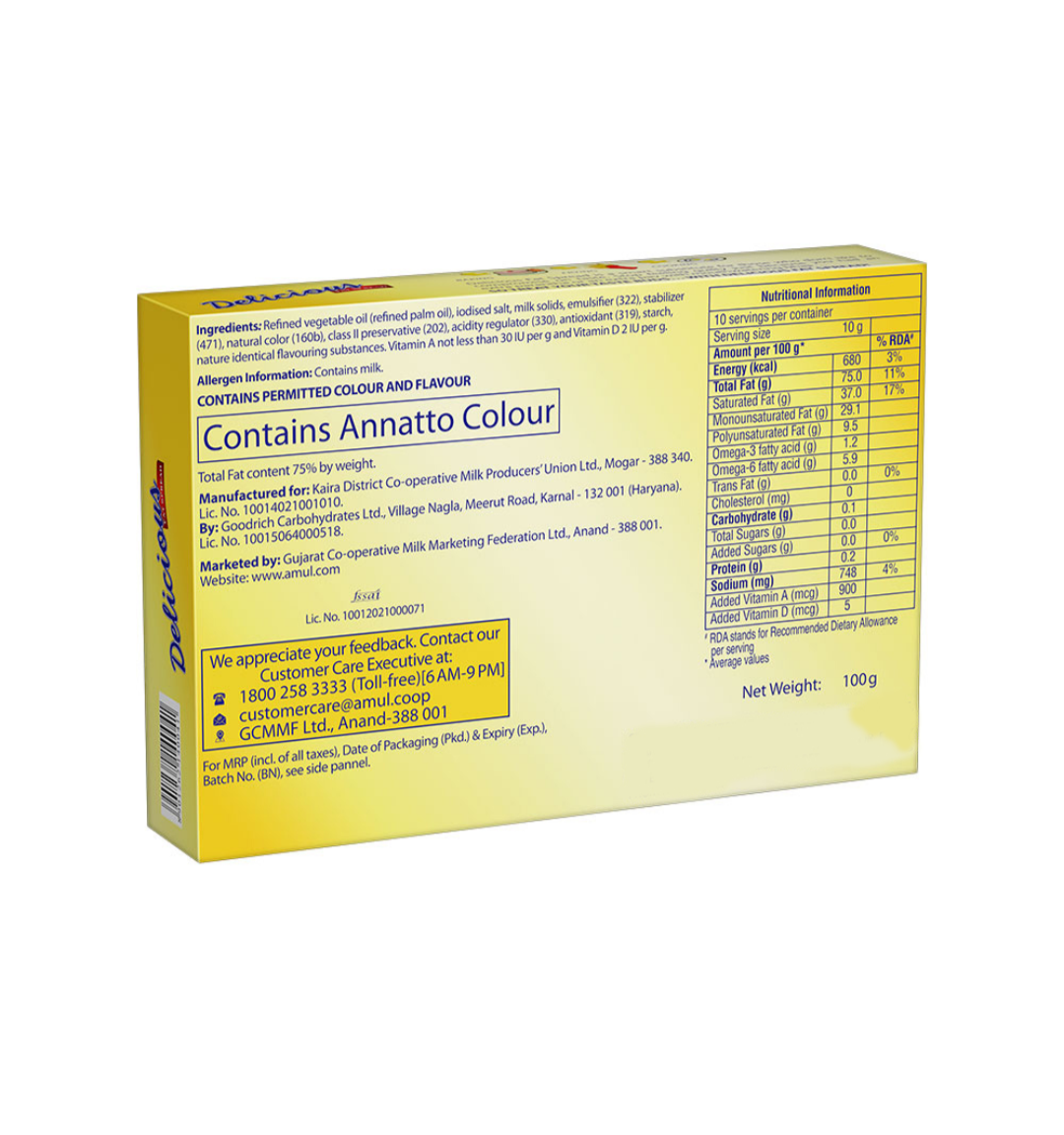 Delicious Cholesterol Free Fat Spread - 100g