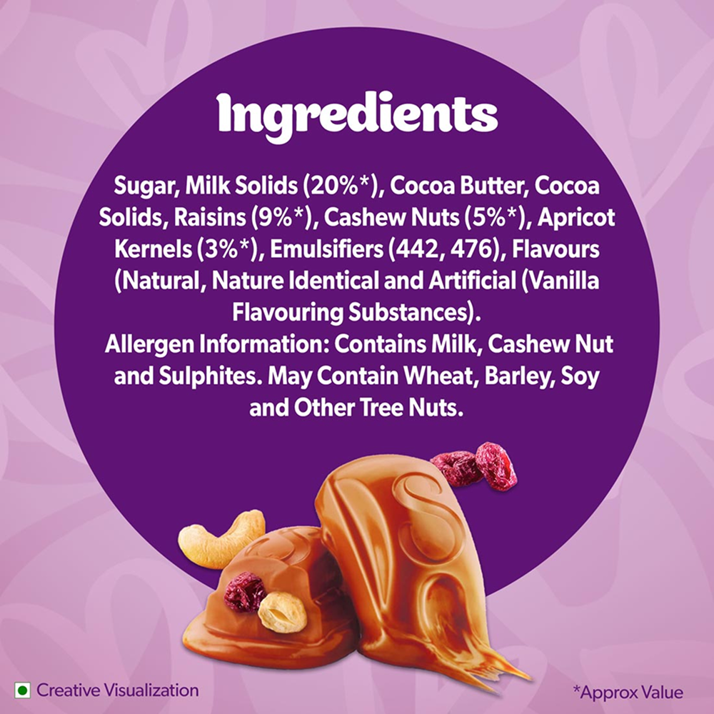 Cadbury Dairy Milk Silk Valentine Fruit & Nut Chocolate Bar - 51g