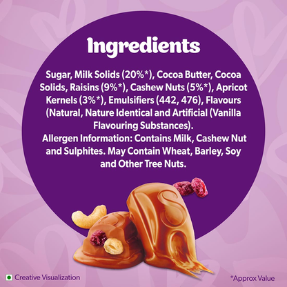 Cadbury Dairy Milk Silk Valentine Fruit & Nut Chocolate Bar - 51g