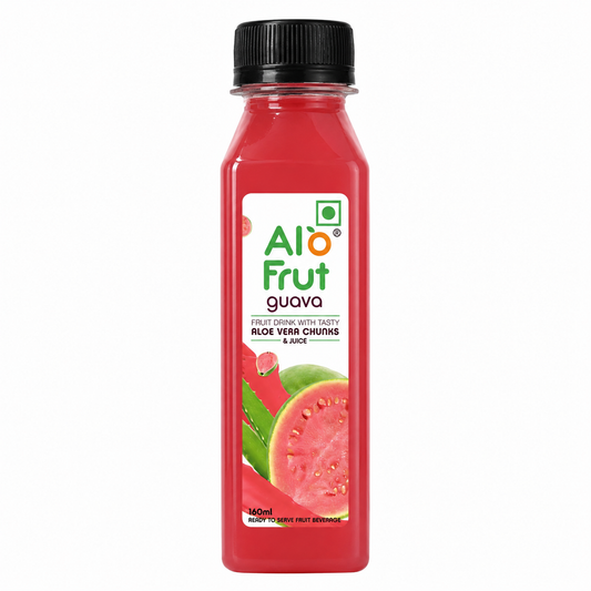 Alo Frut Guava Juice with Aloevera Chunks - 160ml