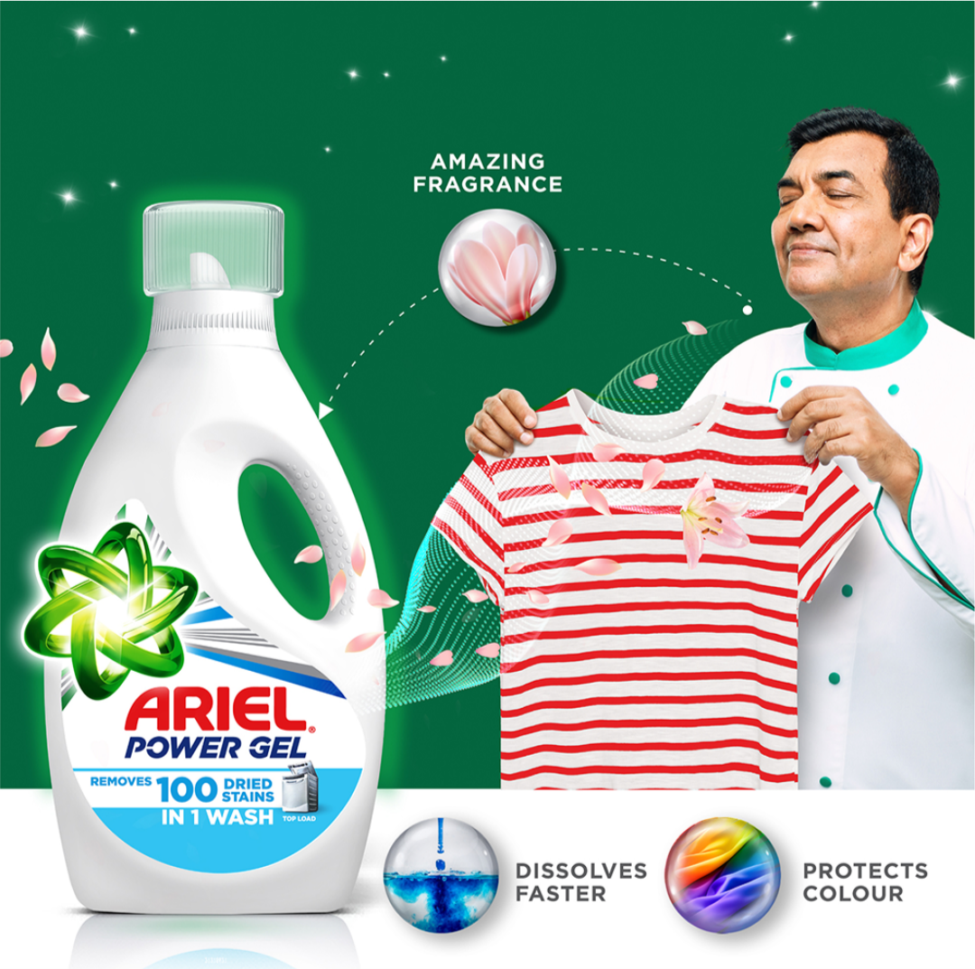 Ariel Power Gel Top Load Liquid Detergent - 3kg