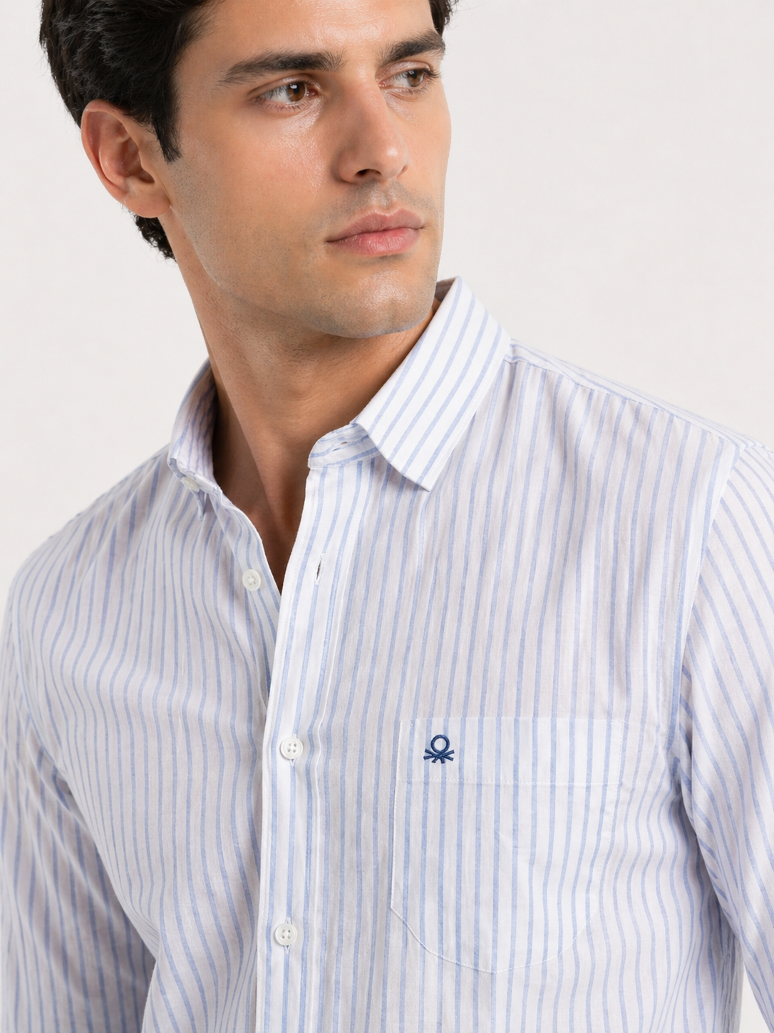 United Colors of Benetton Stripe Smart Fit Casual Shirt