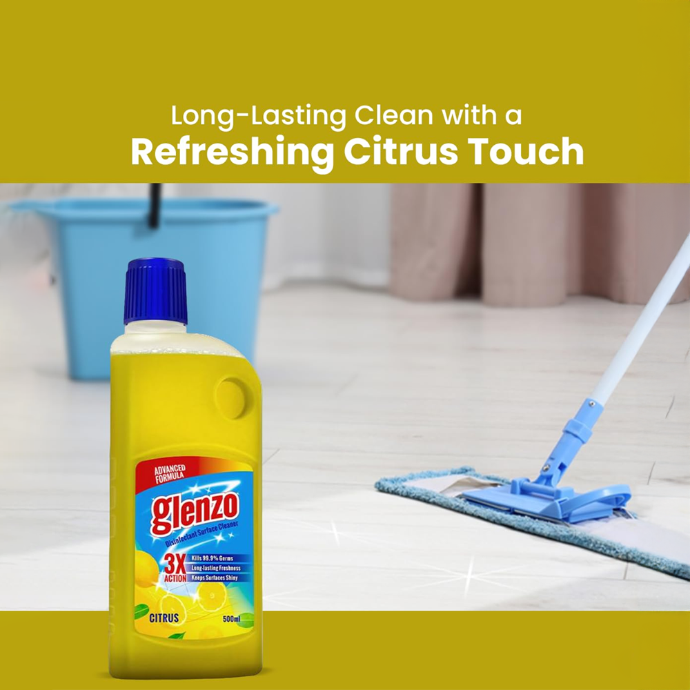 Glenzo Disinfectant Floor & Surface Cleaner - 500ml