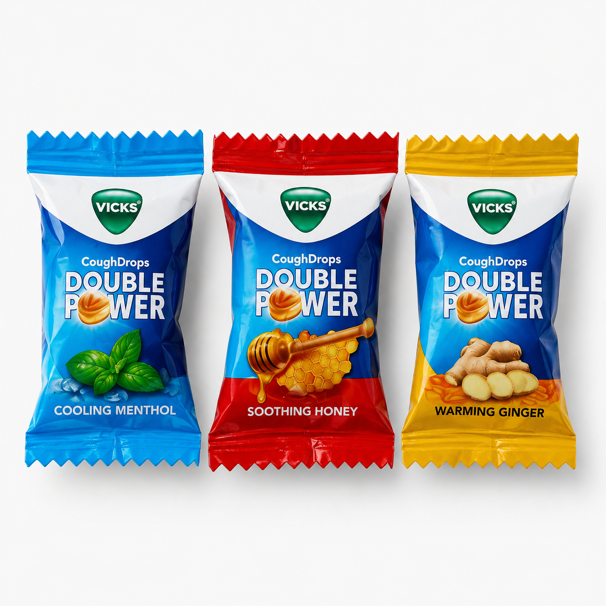 Vicks Double Power  -( 3 Flavour )- 3 Pcs