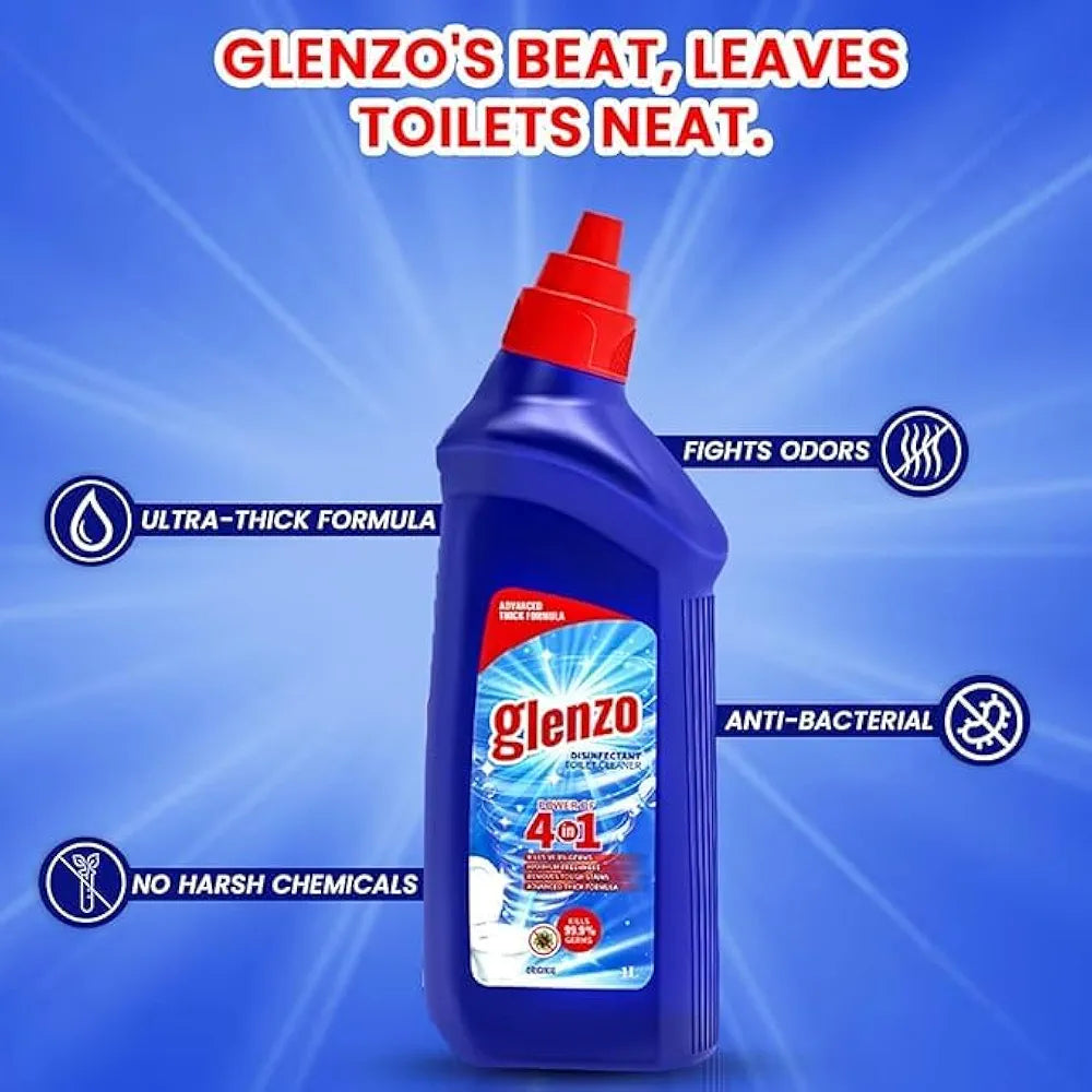 Glenzo Disinfectant Toilet Cleaner - 1 ltr