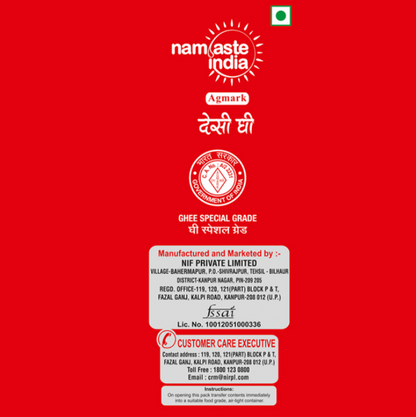 Namaste India Premium Desi Ghee - 170ml