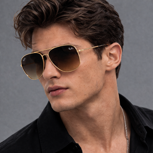 RayBan Gold Metal Sunglasses