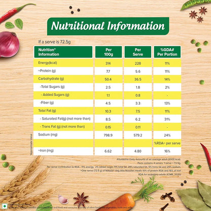 MAGGI Nutri-licious Masala Veg Atta Noodles - 51g