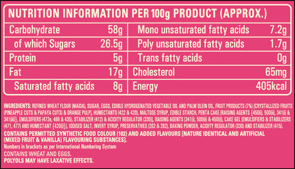Britannia Gobbles Fruit Slice Cake (100% Veg) - 60g
