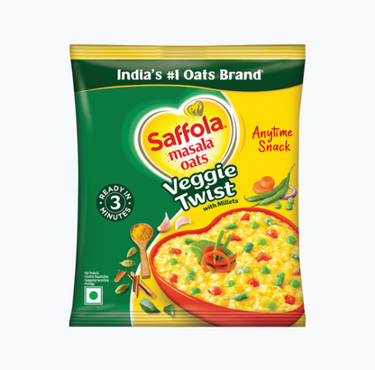 Saffola Masala Oats Veggie Twist - 38g