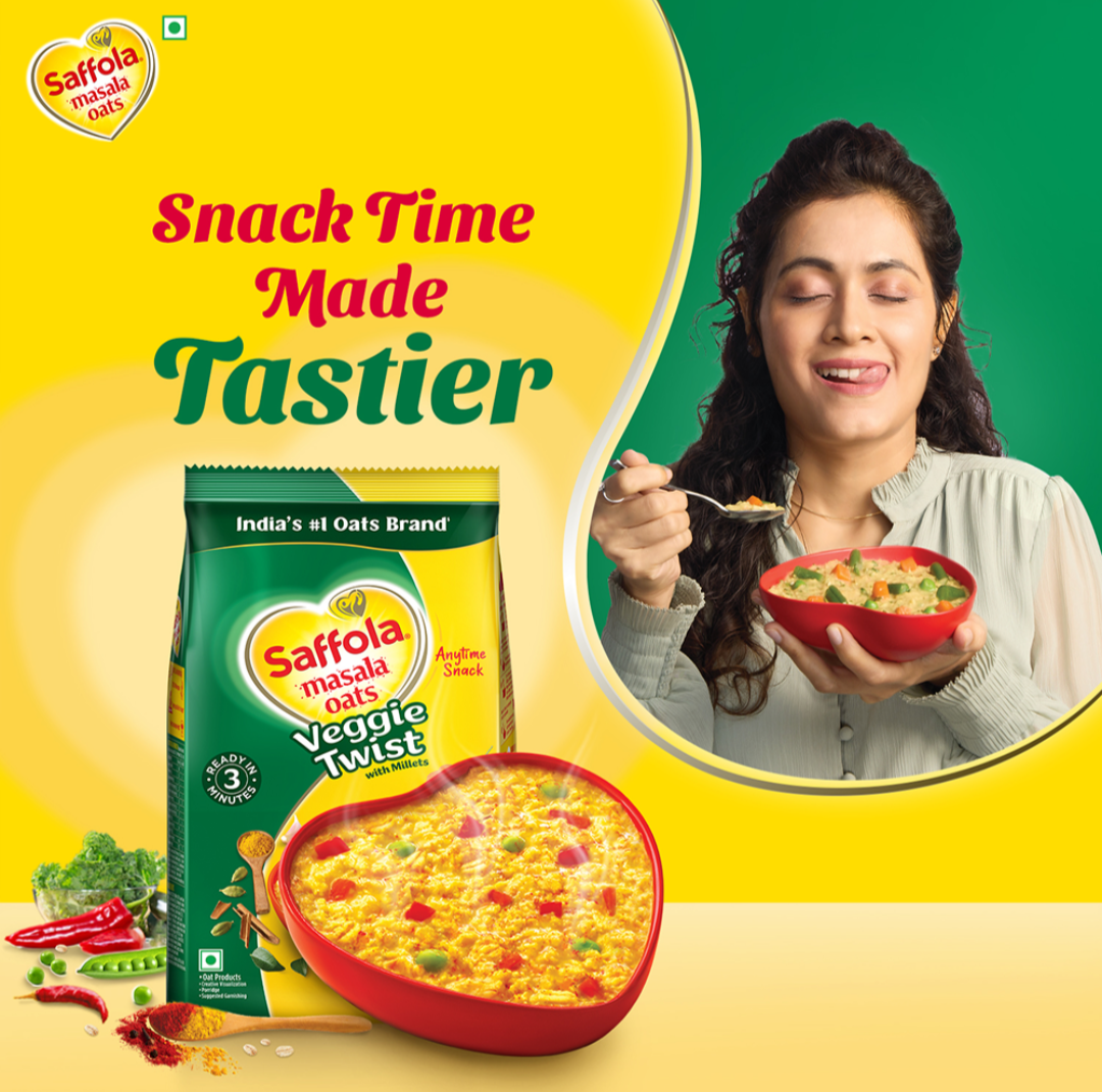 Saffola Masala Oats Veggie Twist - 38g
