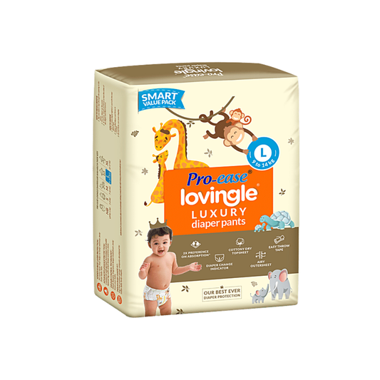 PRO EASE Pro-Ease Lovingle Premium Luxury Diaper Pants L (Large) - 5 + 1 Free
