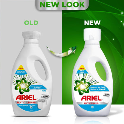 Ariel Liquid Detergent Top Load - Stain Removal In Washing Machine - 1 Ltr