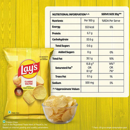 Lay's Classic Salted Chips- 51g