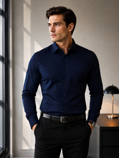 Armani Exchange Blue Official Formal Shirt