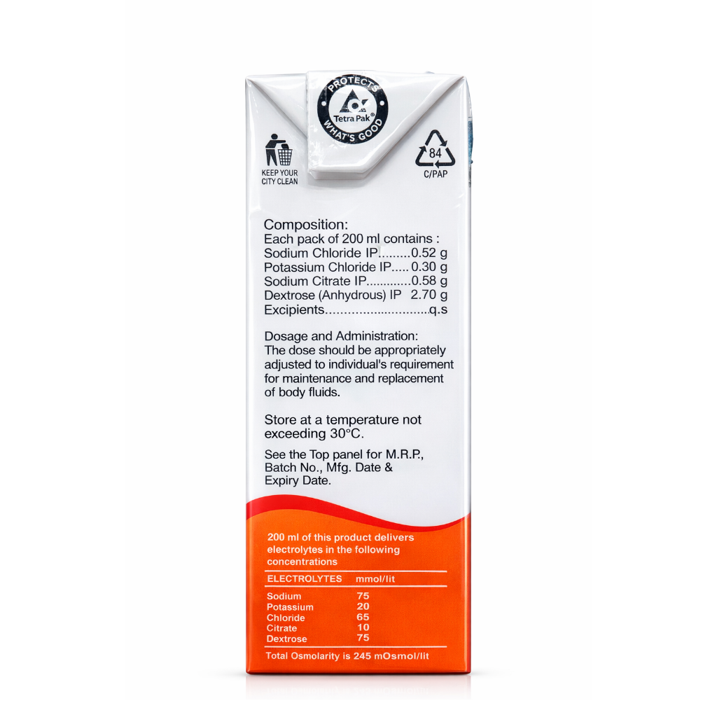 Ranbaxy ORS Orange Flavour Liquid 200ml