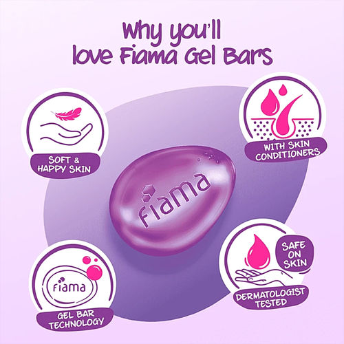 FIAMA Gel bar Celebration Pack, 125g (Buy 4 Get 1 Free) (625 g)