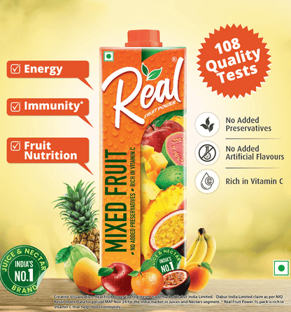 Dabur Real Fruit Power Mixed Fruit Juice - 1L