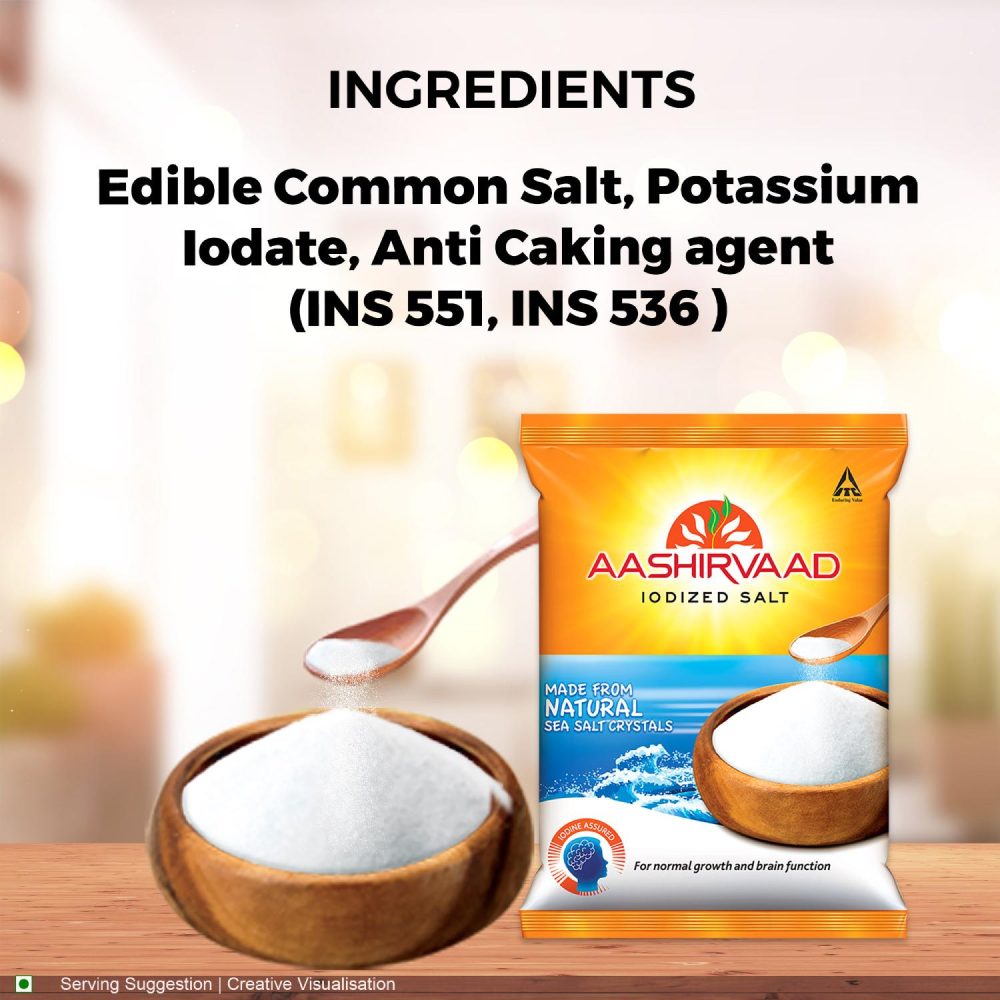 Aashirvaad Iodized Natural Salt - 1 kg