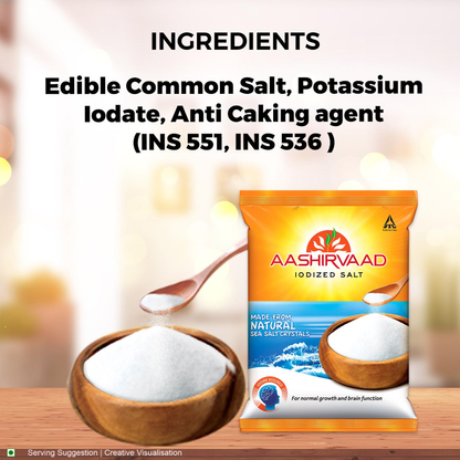 Aashirvaad Iodized Natural Salt - 1 kg
