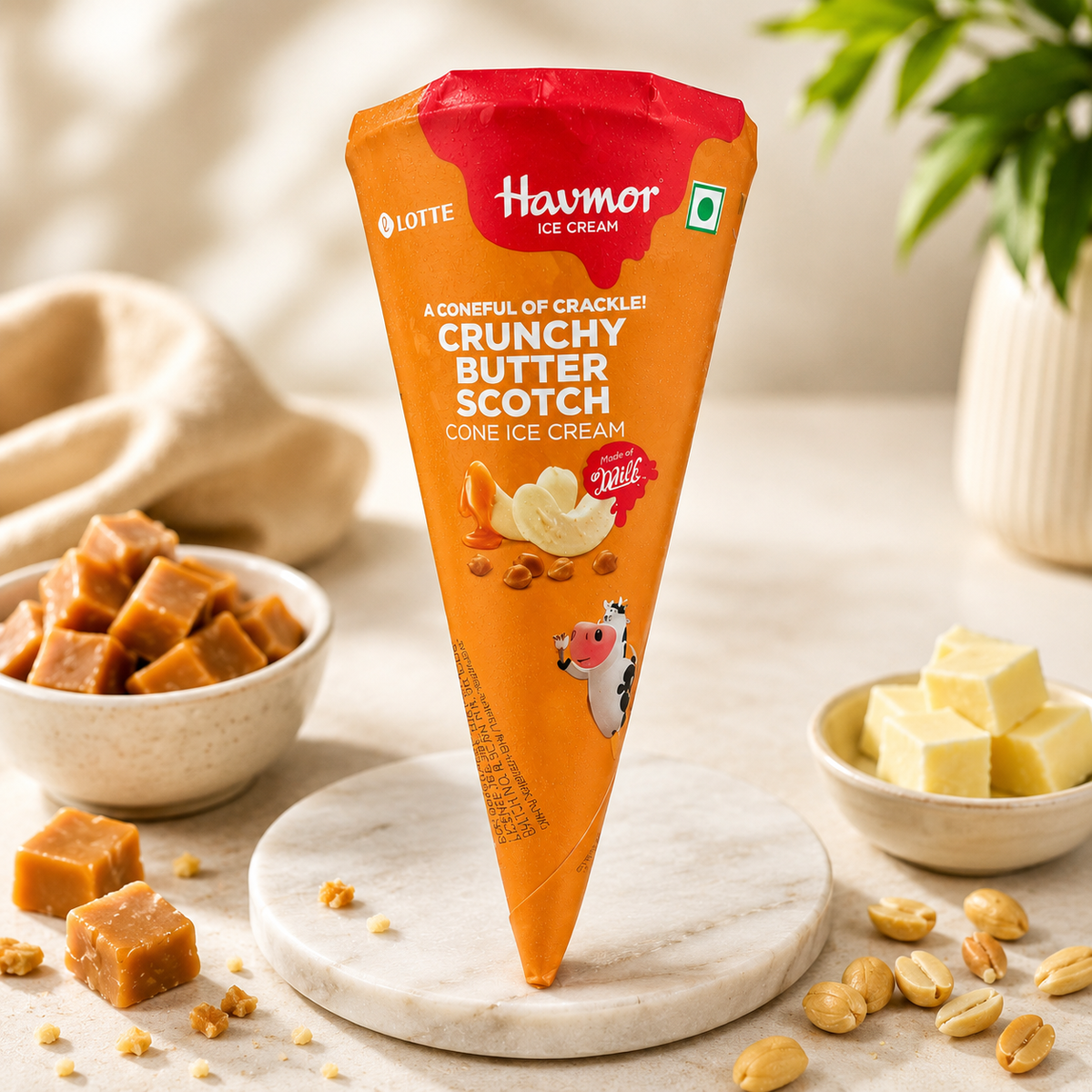 Havmor Butter Scotch Cone -  110ml