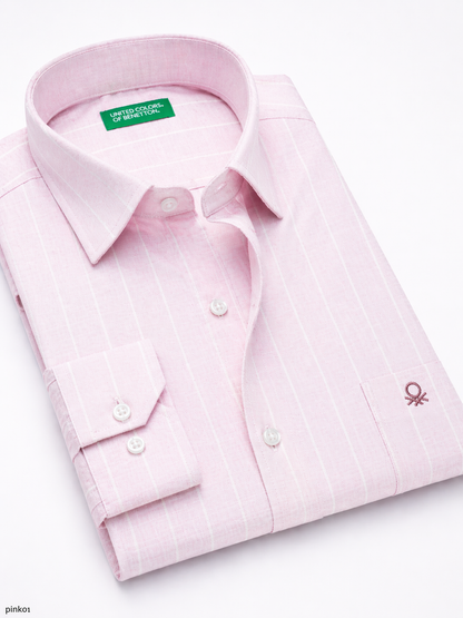 United Colors of Benetton
Men Slim Fit Spread Collar Solid Shirt