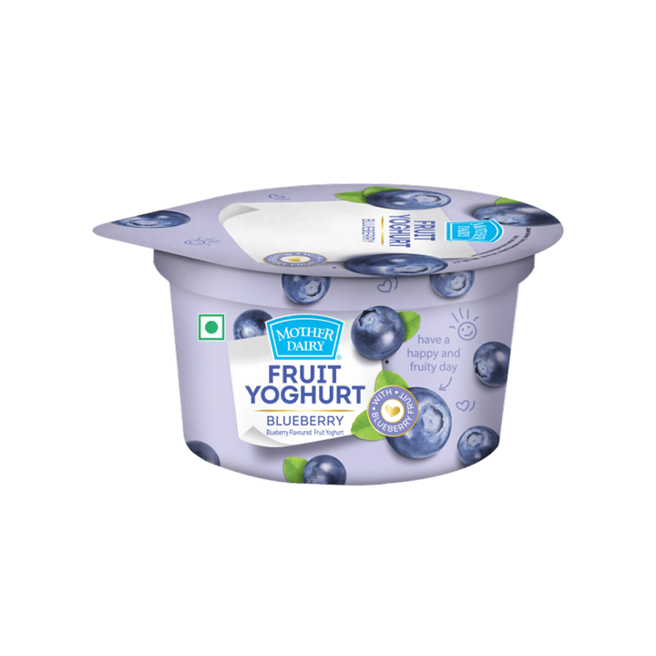 Mother Dairy Blueberry Flavoured Yogurt - 100g