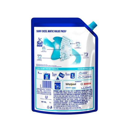 Surf Excel Matic Top Load Liquid Detergent - 1 ltr